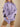 LAVENDER HOODED SWEATSHIRT WITH LOOSE FIT AND LETTER PRINT