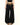 LEOPARD-ACCENT DOUBLE-LAYER WAIST HIGH-WAISTED BLACK JEANS
