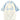 LIGHT BLUE ALPHABET MOTIFS CASUAL SHIRT LOOSE FIT