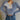 LIGHT BLUE CABLE KNIT CARDIGAN IN RETRO 2000S STYLE