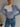 LIGHT BLUE CABLE KNIT CARDIGAN IN RETRO 2000S STYLE