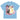 LIGHT BLUE CAT GRAPHIC T-SHIRT PASTEL PALETTE