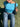 LIGHT BLUE FITTED T-SHIRT WITH VERSATILE STYLE