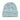 LIGHT BLUE KNIT BEANIE WITH PINK BOWS FOR WOMEN AND GIRLS