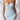 LIGHT BLUE RUCHED MINI DRESS WITH CLASSIC CORSET DETAILS