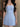 LIGHT BLUE STRAPLESS MINI DRESS WITH PLEATED SKIRT SLIM FIT