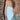 LIGHT BLUE STRAPLESS TOP WITH PLAYFUL SLANTED HEM