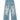 LIGHT BLUE WIDE-LEG JEANS WITH CARTOON GRAPHICS CASUAL STREET BOYFRIEND FIT