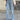 LIGHT BLUE WIDE-LEG JEANS WITH LOOSE FIT FLARE LEG DESIGN