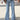 LIGHT BLUE WIDE-LEG JEANS WITH MID WAIST FADED DESIGN
