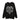 LONG SLEEVE BLACK DISTRESSED SWEATER WITH HEART GRAPHIC TRENDY CASUAL