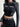 LONG SLEEVE CROP ZIP-UP TOP IN BLACK AND GRAY