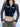 LONG SLEEVE CROP ZIP-UP TOP IN BLACK AND GRAY