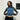 LONG-SLEEVED CROP TOP WITH 90S VINTAGE EMBROIDERY IN BLUE AND GRAY