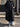 LONGLINE COAT BLACK VINTAGE DOUBLE-BREASTED ELEGANCE