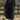 LONGLINE COAT BLACK VINTAGE DOUBLE-BREASTED ELEGANCE