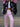 LOOSE FIT RACING JACKET IN PINK AND BLACK WITH LONG SLEEVES - L - Sweetheart Supplies