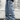 LOOSE-FITTING BLUE CARGO JEANS WITH ANKLE STRAPS SLIM STRAIGHT FIT