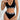 LOVE ALPHABET PANEL SWIMSUIT SEXY TWO-PIECE
