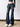 LOW-RISE FLARED JEANS WITH BLAUE WASCHUNG FLARED DESIGN - Blue / S - Sweetheart Supplies