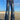 LOW-RISE FLARED JEANS WITH CHAIN DETAIL AND WIDE TROUSER LEGS