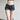 LOW-RISE SLIM-FIT DISTRESSED DENIM SHORTS WITH SLIGHT STRETCH IN SOLID COLOR