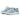LOW-TOP SNEAKERS BLUE AND WHITE ROUND TOE SHOE SP230818IWDN