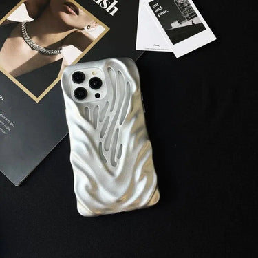 Luxury Heat Dissipation Hollow Water Ripple Plating Phone Case