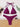 MAROON HALTER BIKINI SET CLASSIC THONG ENSURES EXCELLENT FIT