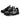 MEN’S LEATHER SHOES BLACK AND GRAY STAR-ACCENTED SNEAKERS