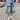 MENS LOOSE FIT DENIM SHORTS KNEE HIGH CASUAL
