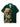 MEN'S SINGLE BREASTED GREEN SHIRT WITH SKULL GRAPHIC AND SLIGHT STRETCH