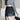 MINI SKIRT BLACK FAUX LEATHER FASHION