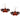 MOTH DANGLE EARRINGS RED AND BLACK BUTTERFLY EARRINGS