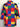 MULTI-COLORED PLAID BLOUSE WITH SHORT SLEEVES AND LOOSE FIT