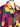 MULTI-COLORED PLAID BLOUSE WITH SHORT SLEEVES AND LOOSE FIT