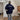 NAVY AND CREAM COLOR-BLOCKED BOMBER JACKET - VINTAGE BOMBER JACKETS