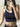 NAVY AND WHITE CROP TOP - CONTRAST COLOR CROP CAMI