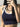 NAVY AND WHITE CROP TOP - CONTRAST COLOR CROP CAMI