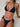 NAVY BIKINI WHITE TRIM REFINED FABRIC TEXTURE