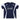 NAVY BLUE AND WHITE ATHLETIC T-SHIRT LOOSE FIT CREW NECK