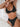 NAVY BLUE BIKINI SET WIDE TEXTURE RIBBED ELASTANE FABRIC