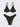 NAVY BLUE BIKINI SET WIDE TEXTURE RIBBED ELASTANE FABRIC