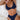 NAVY BLUE BIKINI SET WIDE TEXTURE RIBBED ELASTANE FABRIC