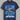 NAVY BLUE CREW NECK T-SHIRT WITH GEOMETRIC PATTERN