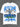 NAVY BLUE CREW NECK T-SHIRT WITH GEOMETRIC PATTERN