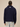 NAVY BLUE FLEECE JACKET WITH OVERSIZED DROPPED SHOULDER DESIGN