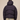 NAVY BLUE HOODED PUFFER JACKET WITH DROPPED SHOULDER DESIGN