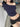 NAVY BLUE OFF-THE-SHOULDER TOP AND BLACK SHORTS IRREGULAR SHOULDER DESIGN
