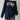 NAVY BLUE ONE-SHOULDER LONG-SLEEVE SHIRT FOR TRENDY RETRO STREET STYLE